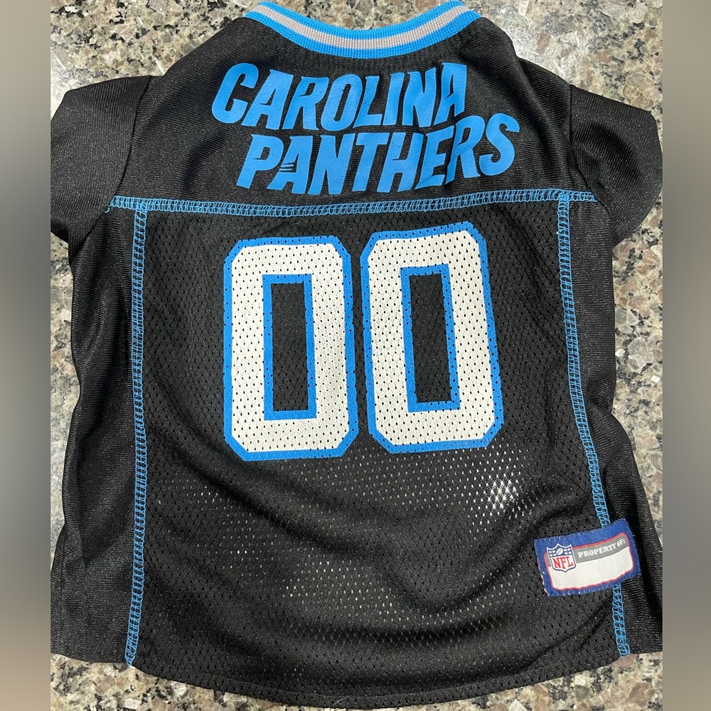 NFL Carolina Panthers Black and Blue Jersey for dog.
